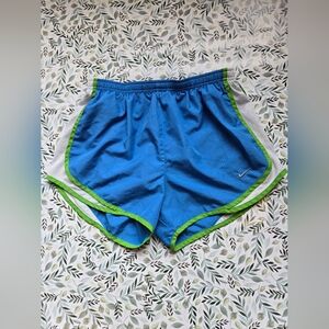 Nike Tempo Dri-Fit Running Shorts - Blue/Green/White - Size Medium